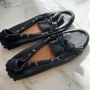 Vintage🖤 COACH 1941 Nadia Driving Moccasins 9 Black SOFT LEATHER Preppy Loafer